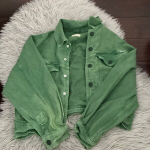 MOTHER Forest Green Denim Jacket